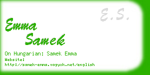 emma samek business card
